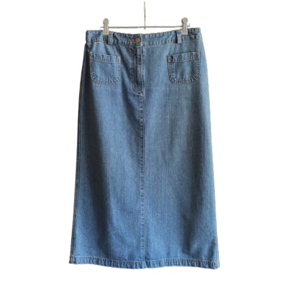 Y2K maxi pencil light denim jeans skirt - Picture 1 of 14